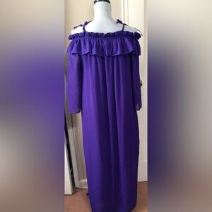 Ladies purple casual dresss